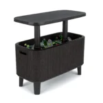 Shtine Garden 2-in-1 Pop-Up Cocktail Table and 60L Cooler, Anthracite Grey