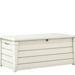 Shtine Garden 454L Wood-Panelled Outdoor Storage Deck Box, White