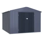 Shtine Garden 8 x 12 ft Galvanized Steel Storage Shed with Lockable Door